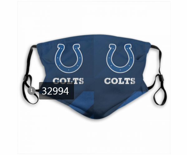 New 2021 NFL Indianapolis Colts 112 Dust mask with filter->nfl dust mask->Sports Accessory